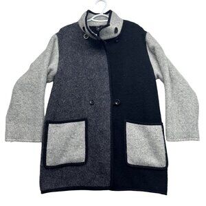 Lillunn of Norway Womens 100% Wool Sten Jacket Coat Size XXS Oversized Gray